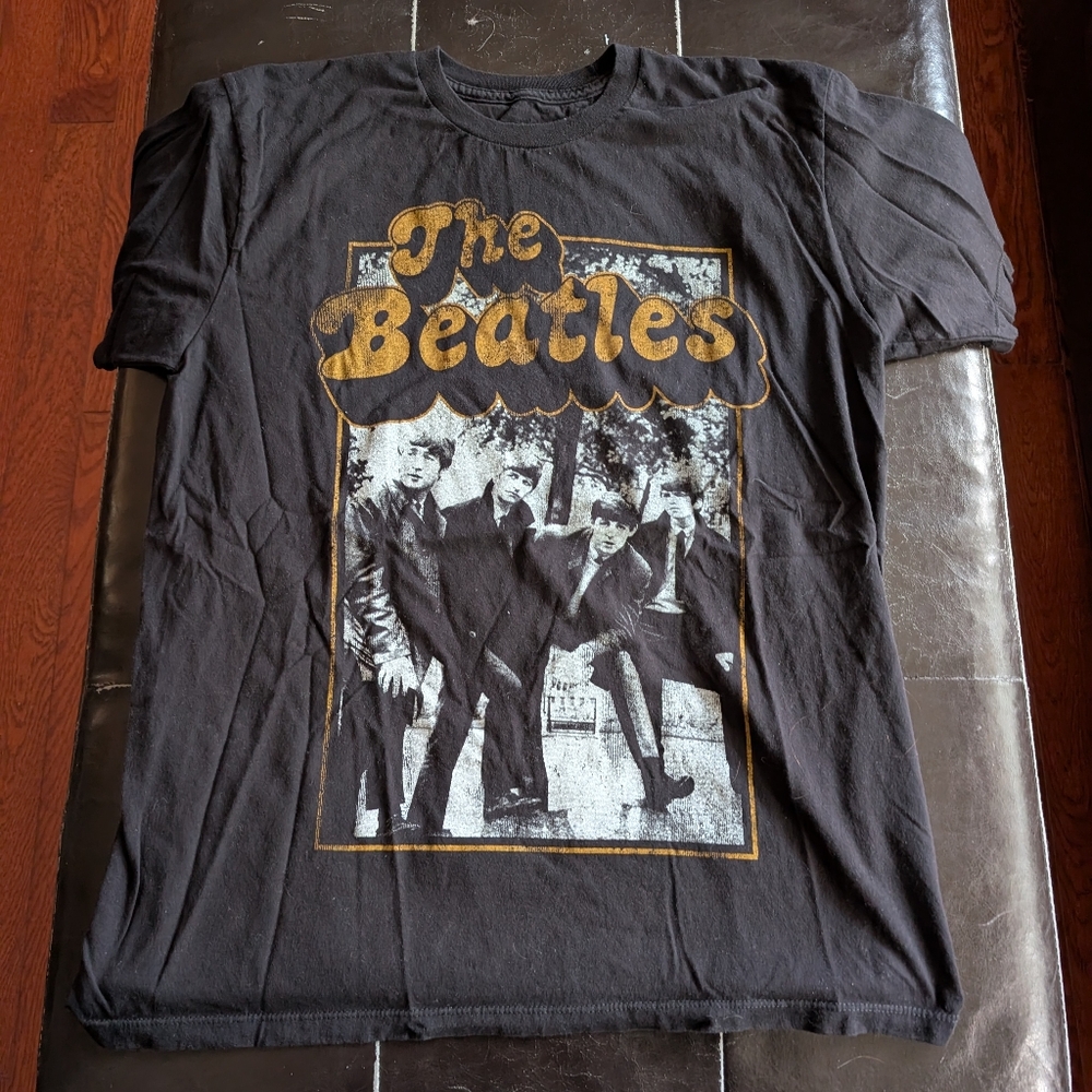 The Beatles Black Tee with Iconic Logo